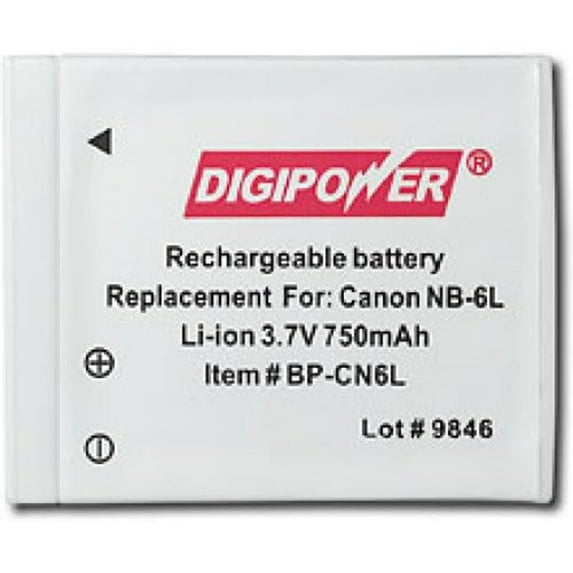 Digipower - Digital Camera Replacement Battery for Canon NB-6L/NB-6LH Battery Pack Digipower - Digital Camera Replacement Battery for Canon NB-6L/NB-6LH Battery Pack
